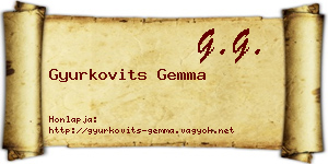 Gyurkovits Gemma névjegykártya